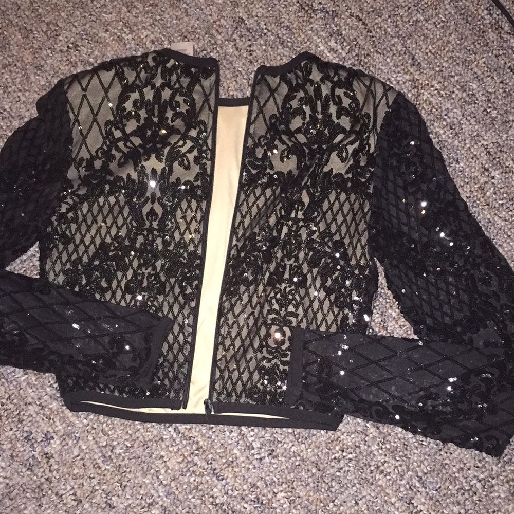 Black Sequin Jacket - image 2